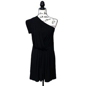 *NWT* BCBGeneration Black Pleated One-Shoulder Dress